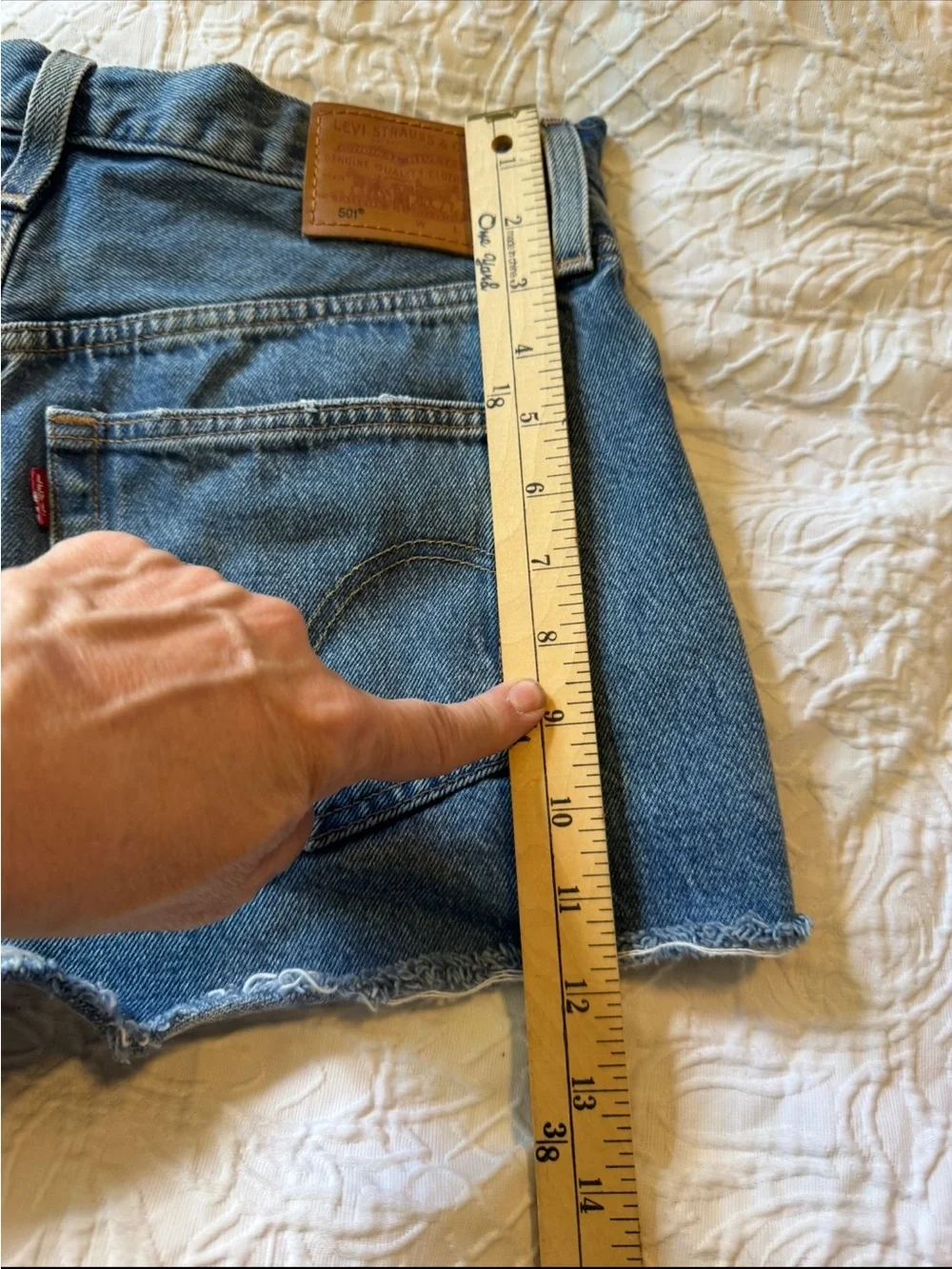 Women’s Distressed Denim Shorts - Blue